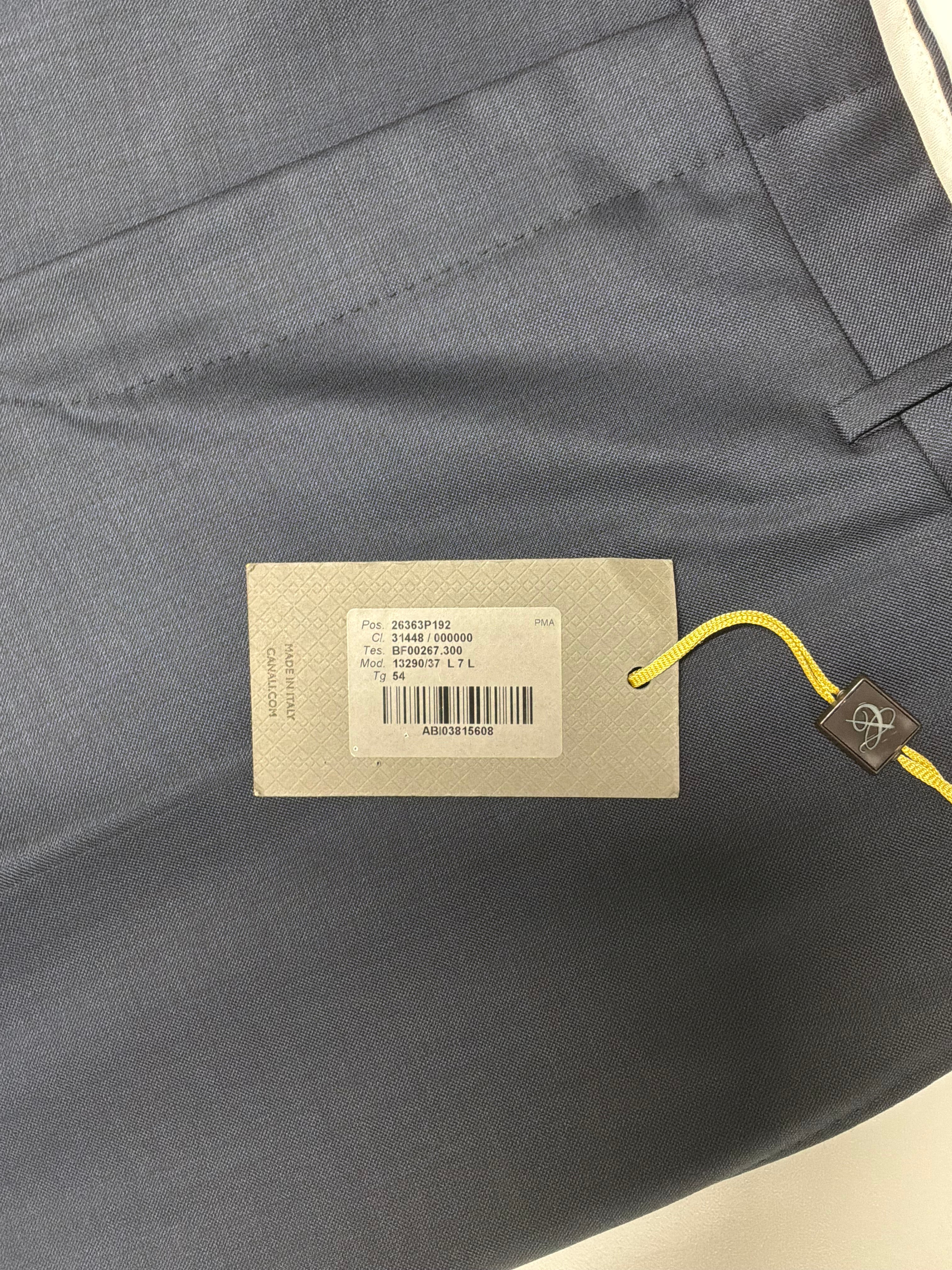 Canali Mens Regular fit Siena Dress Suit Pants Size 37 Blue Wool