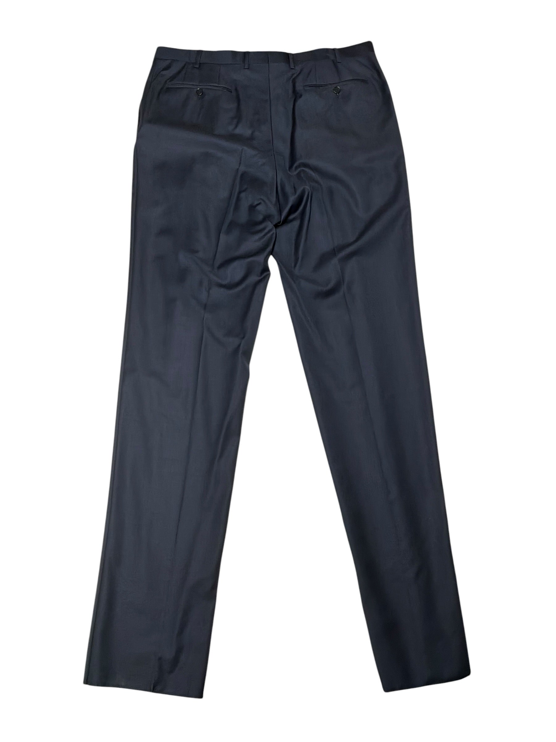 Canali Mens Regular fit Siena Dress Suit Pants Size 32 Blue Wool