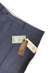 Canali Mens Regular fit Siena Dress Suit Pants Size 38 Blue Plaid Wool