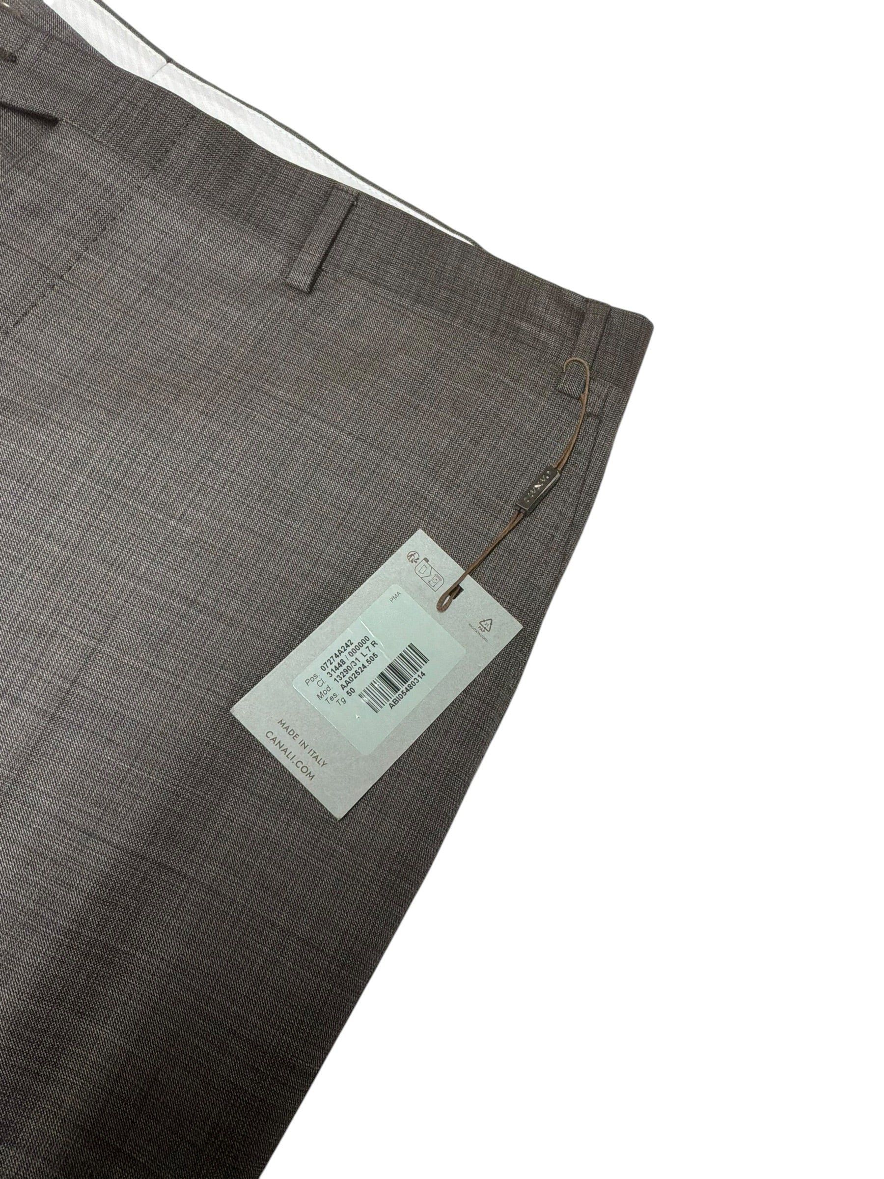 Canali Mens Regular fit Siena Dress Suit Pants Size 34 Brown Wool