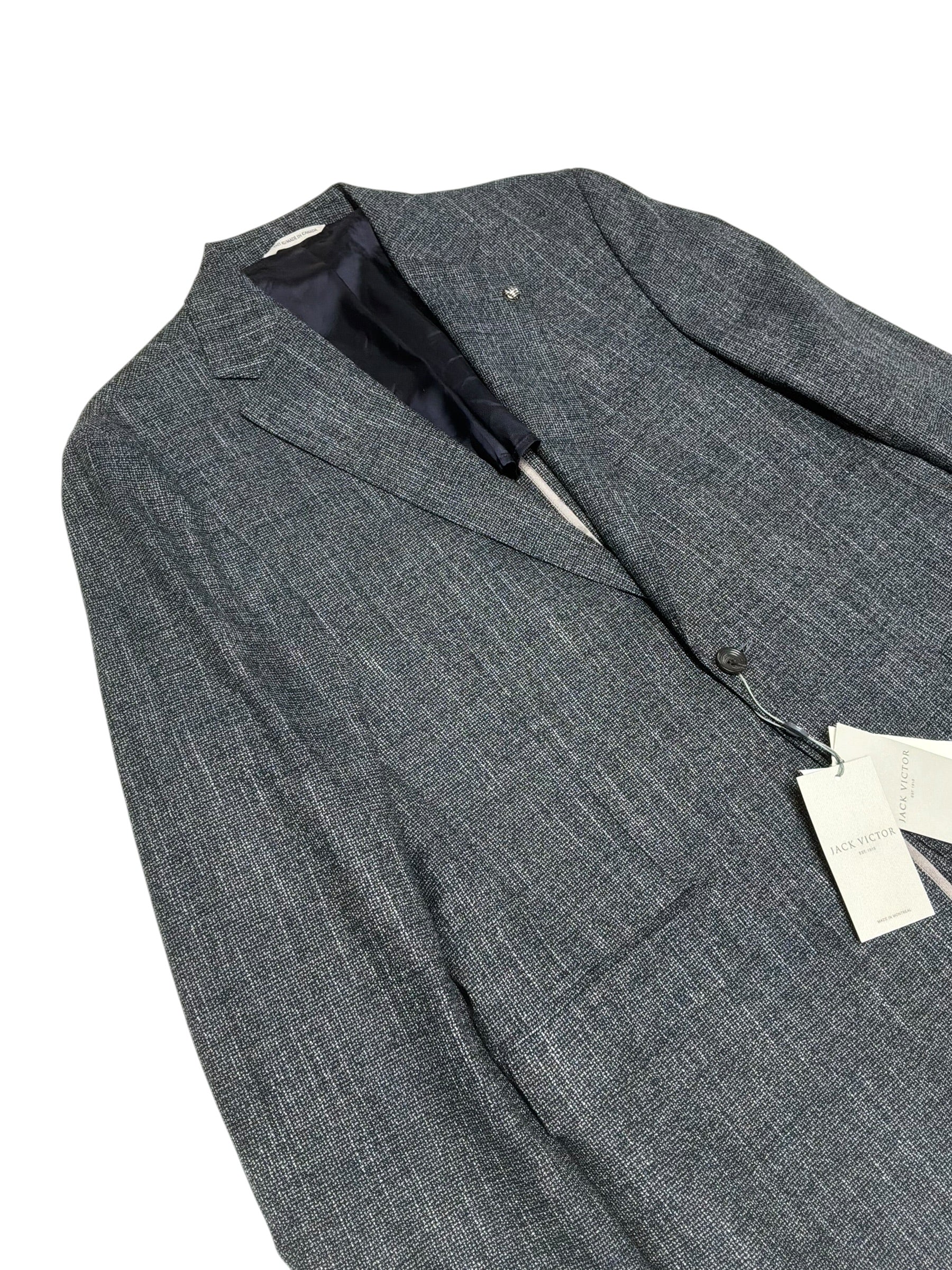 Jack Victor Midland Melange Solid Regular Fit Sport Coat Blazer Blue