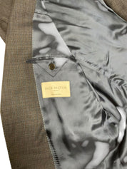 Jack Victor Esprit Regular Fit Screenwave Suit Jacket 44R Grey / Blue Plaid