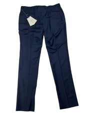 Jack Victor Mens Regular fit Dress Pants Size 38 Navy Blue Birdseye