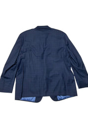Hart Schaffner Marx Mens Regular fit Suit Jacket Blazer 50 R Navy Blue Plaid