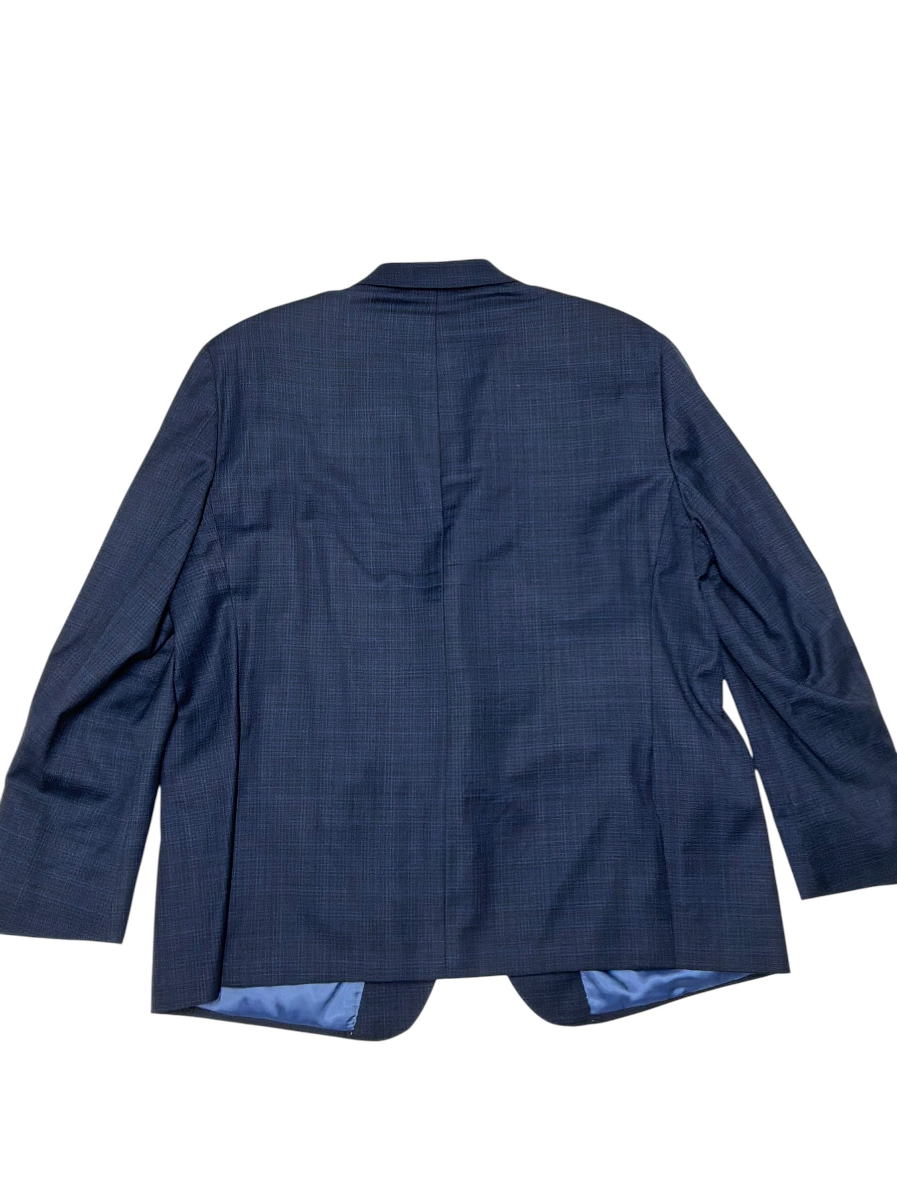 Hart Schaffner Marx Mens Regular fit Suit Jacket Blazer 50 R Navy Blue Plaid
