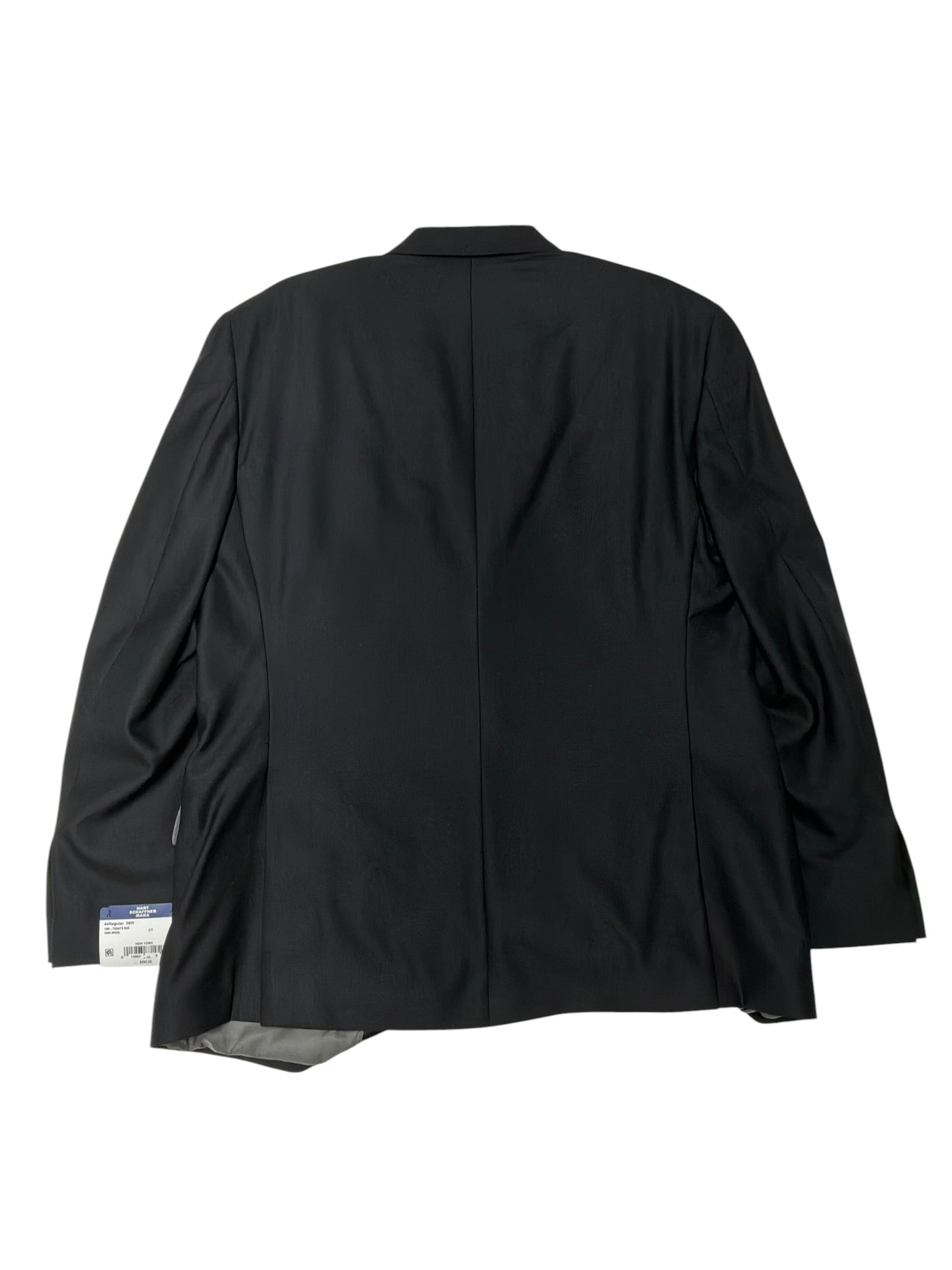 Hart Schaffner Marx Mens Regular fit Tuxedo Jacket Blazer 44 R Black Solid Wool