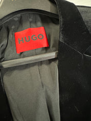 HUGO BOSS Mens Modern-Fit Velvet Dinner Tuxedo Jacket Black 42R