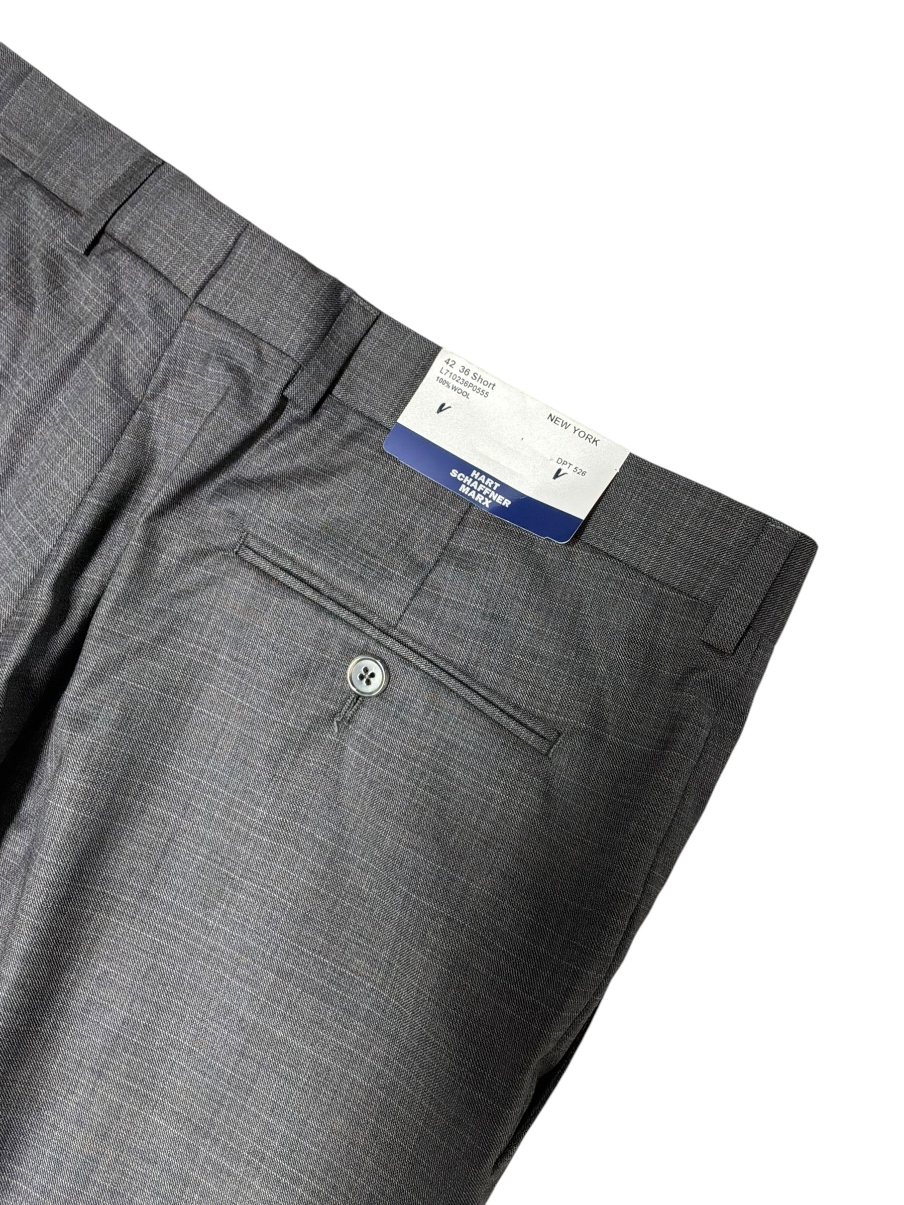 Hart Schaffner Marx Mens Regular fit Dress Suit Pants Size 36 Dark Grey Wool