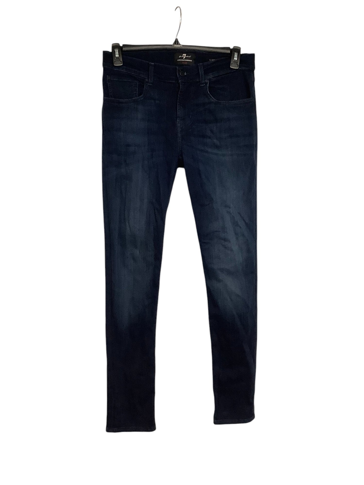 7 For All Mankind Luxe Performance Plus Slimmy Tapered Slim Jeans 30 Deep Blue