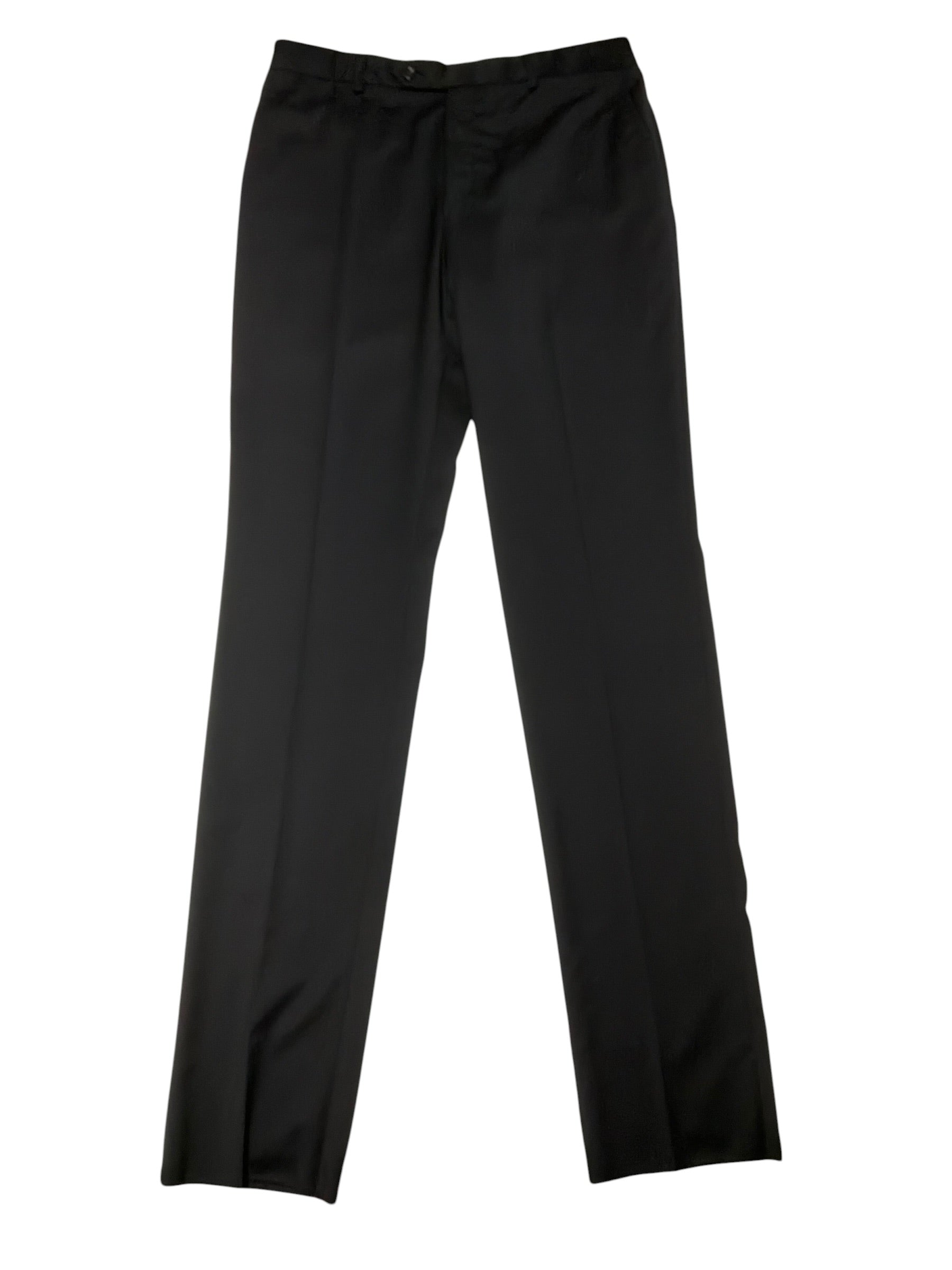 Hart Schaffner Marx Mens Regular fit Dress Suit Pants Size 33 Black Wool