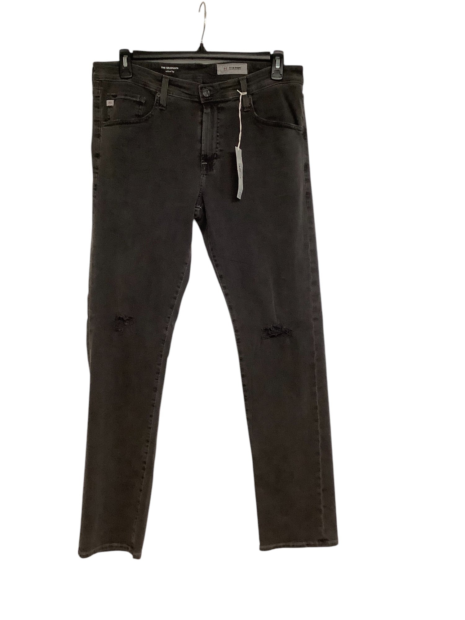 Ag Adriano Goldsschmeid Jeans Mens the Graduate Tailored Leg Jans Size 34 Black