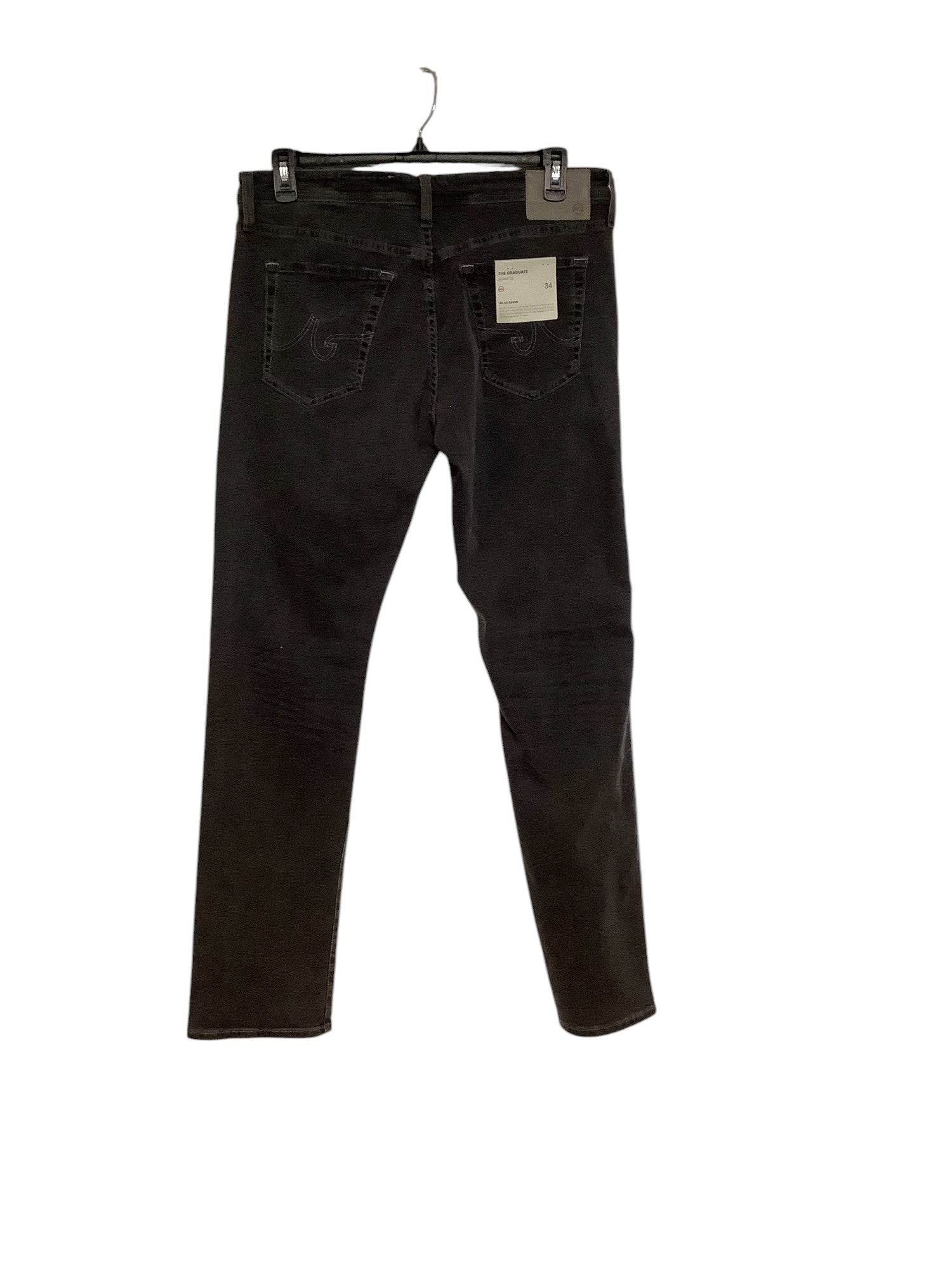 Ag Adriano Goldsschmeid Jeans Mens the Graduate Tailored Leg Jans Size 34 Black