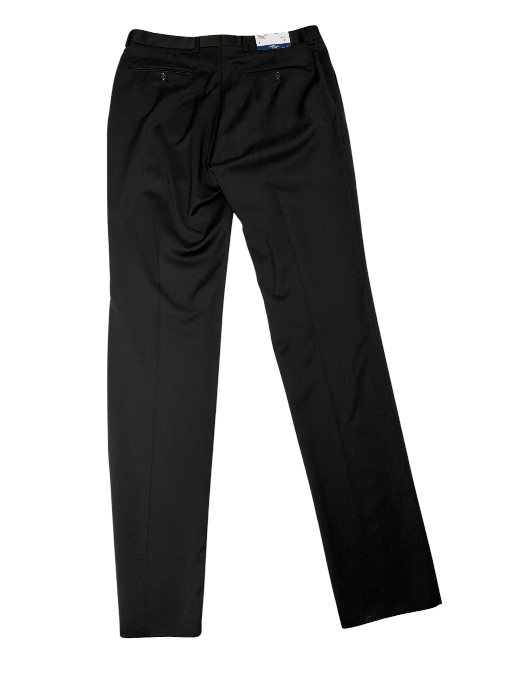 Hart Schaffner Marx Mens Regular fit Dress Suit Pants Size 33 Black Wool