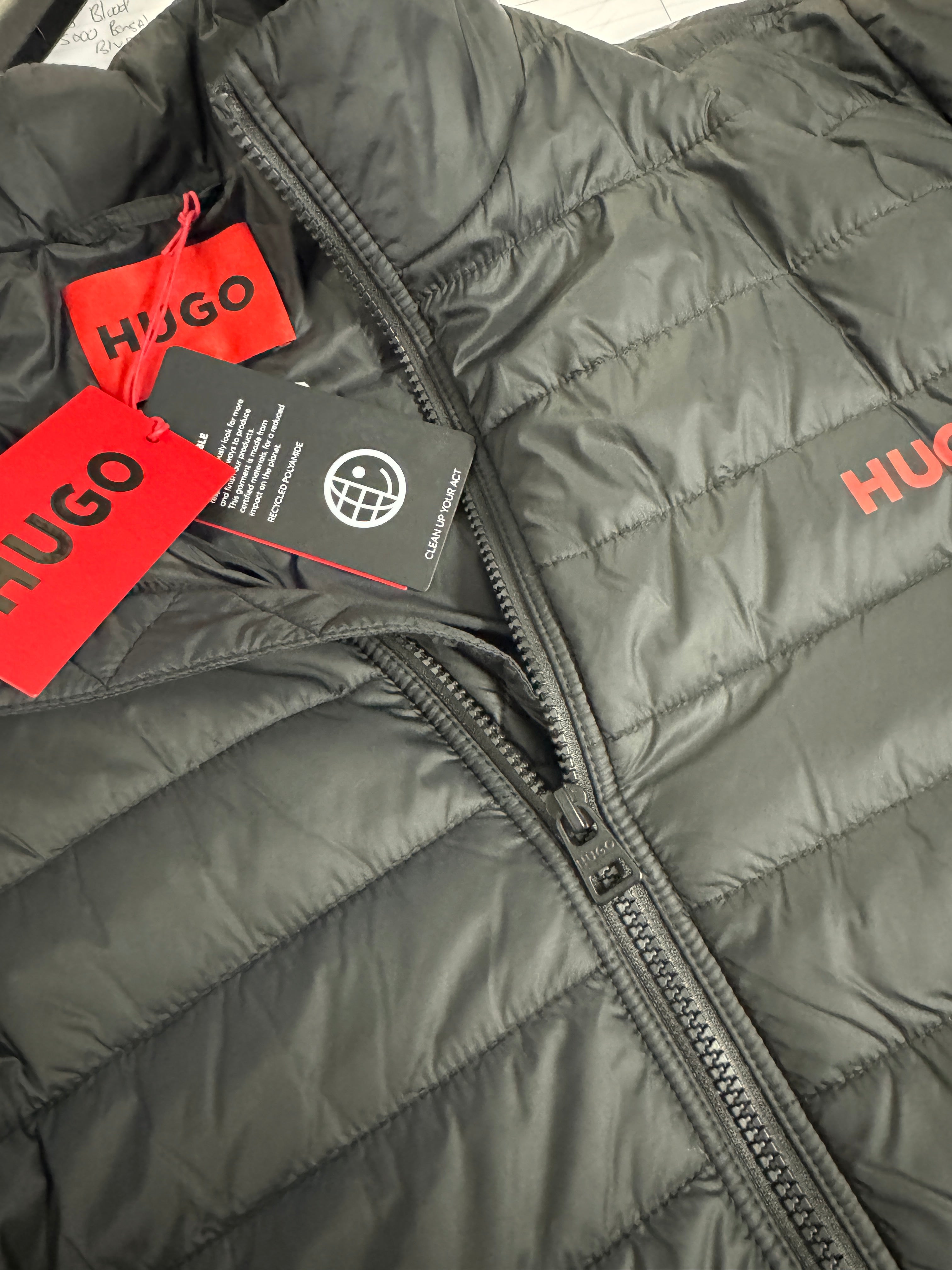 Hugo Boss Men's Benti2221 Slimfit Quilted Puffer Jacket  Black Xxl