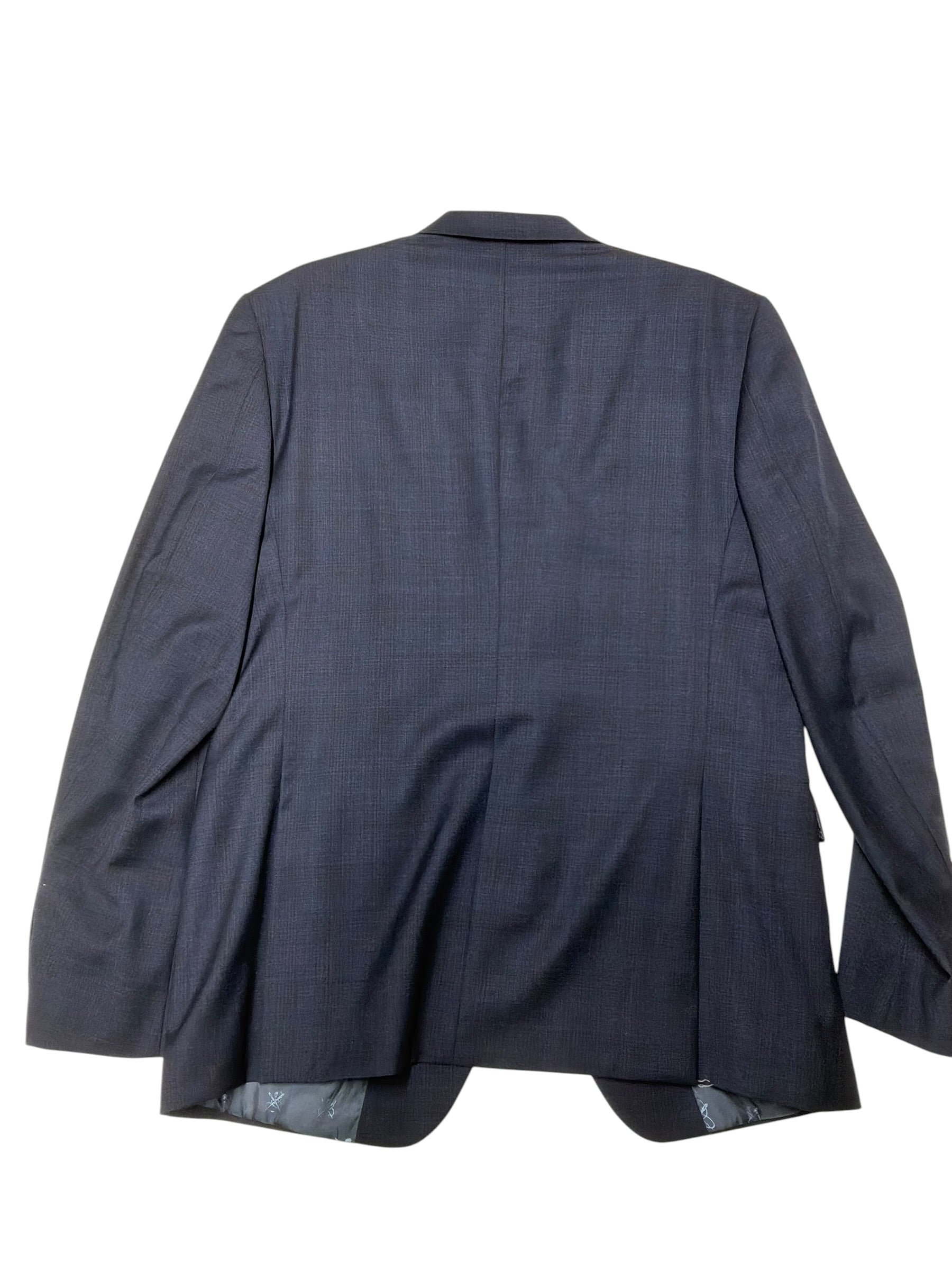 John Varvatos Mens Slim fit Suit Jacket Blazer 44 R Navy Blue Plaid