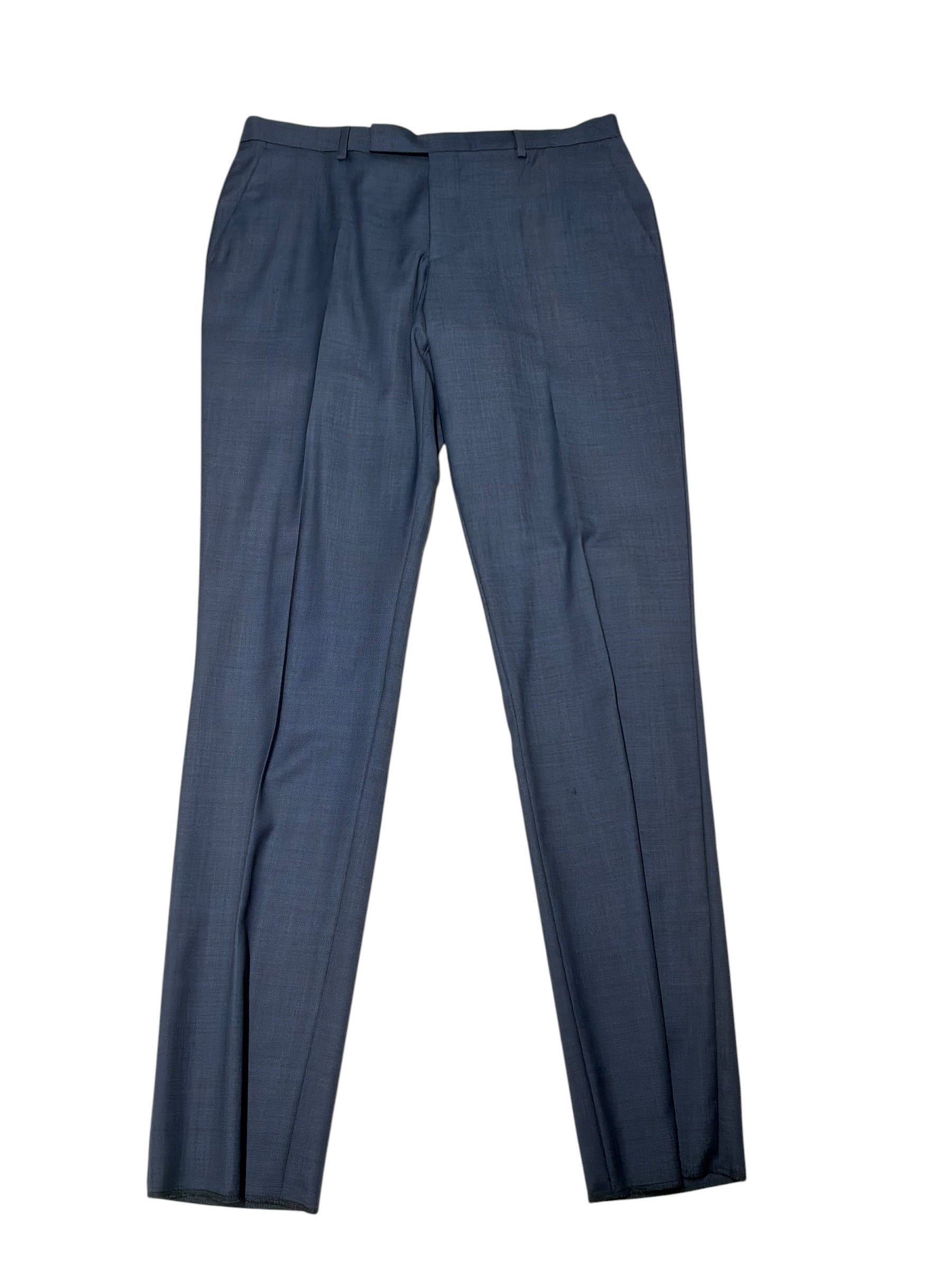 Paul Smith Mens Extra-Slim fit Soho 2 Piece Suit 38 R / 34 Waist Blue Solid Wool