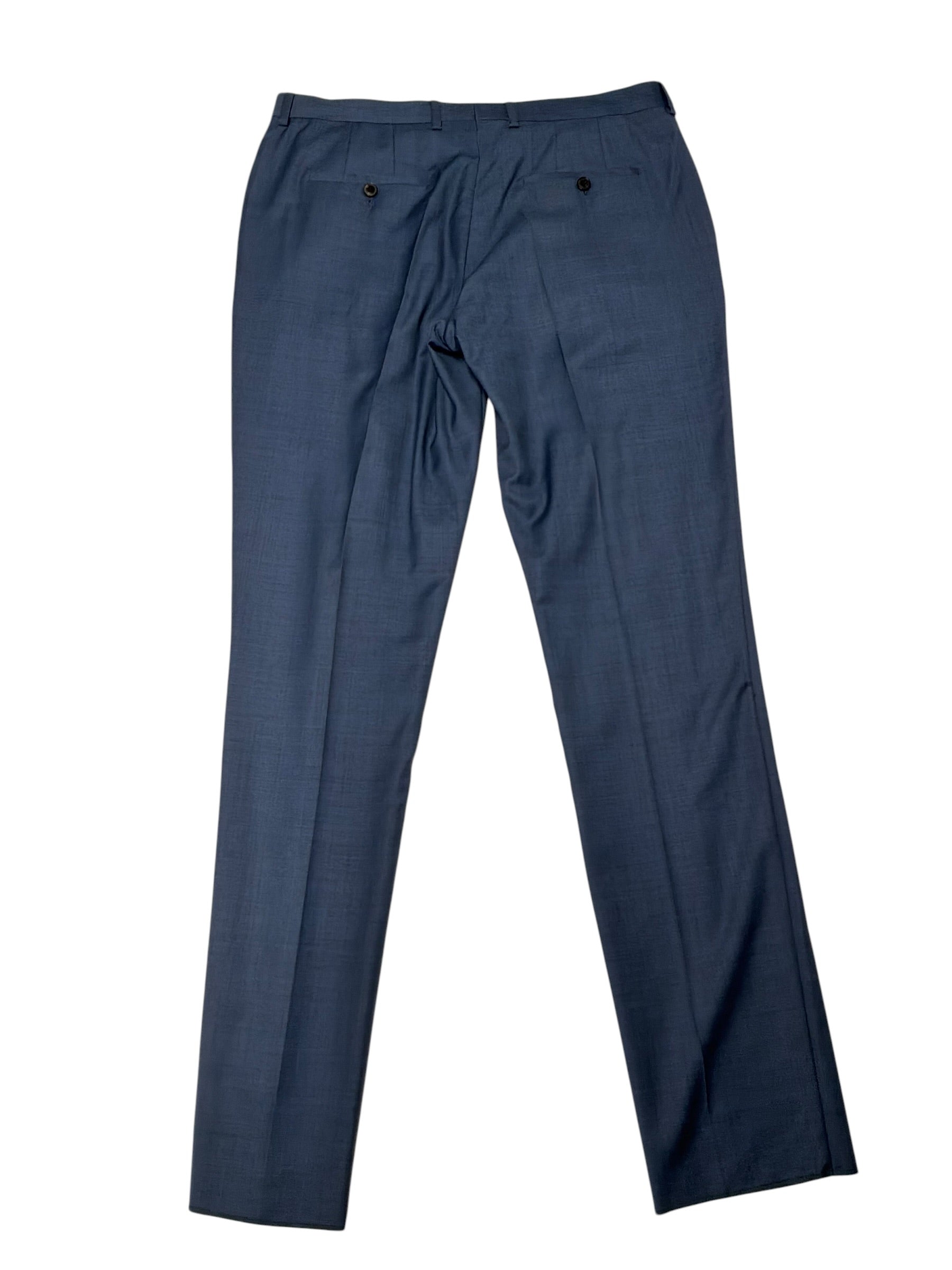 Paul Smith Mens Extra-Slim fit Soho 2 Piece Suit 38 R / 34 Waist Blue Solid Wool