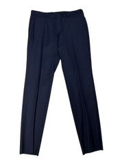 Hugo Boss Mens Slim fit Dress Pants Size 32 Navy Blue Check Wool