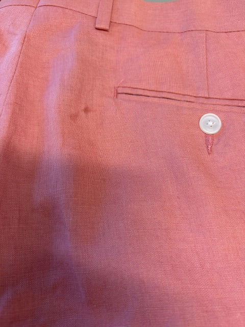 Tommy Hilfiger Mens Modern fit Dress Pants 34 / 32 Light Red Solid
