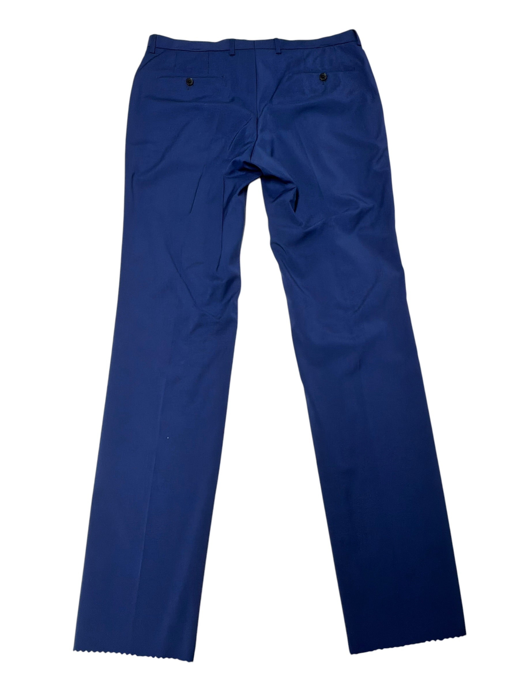 Hugo Boss Mens Slim fit Dress Pants Size 34 Solid Blue Wool