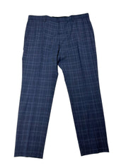 Hugo Boss Mens Regular fit Dress Pants Size 38 / 30 Blue Plaid Wool
