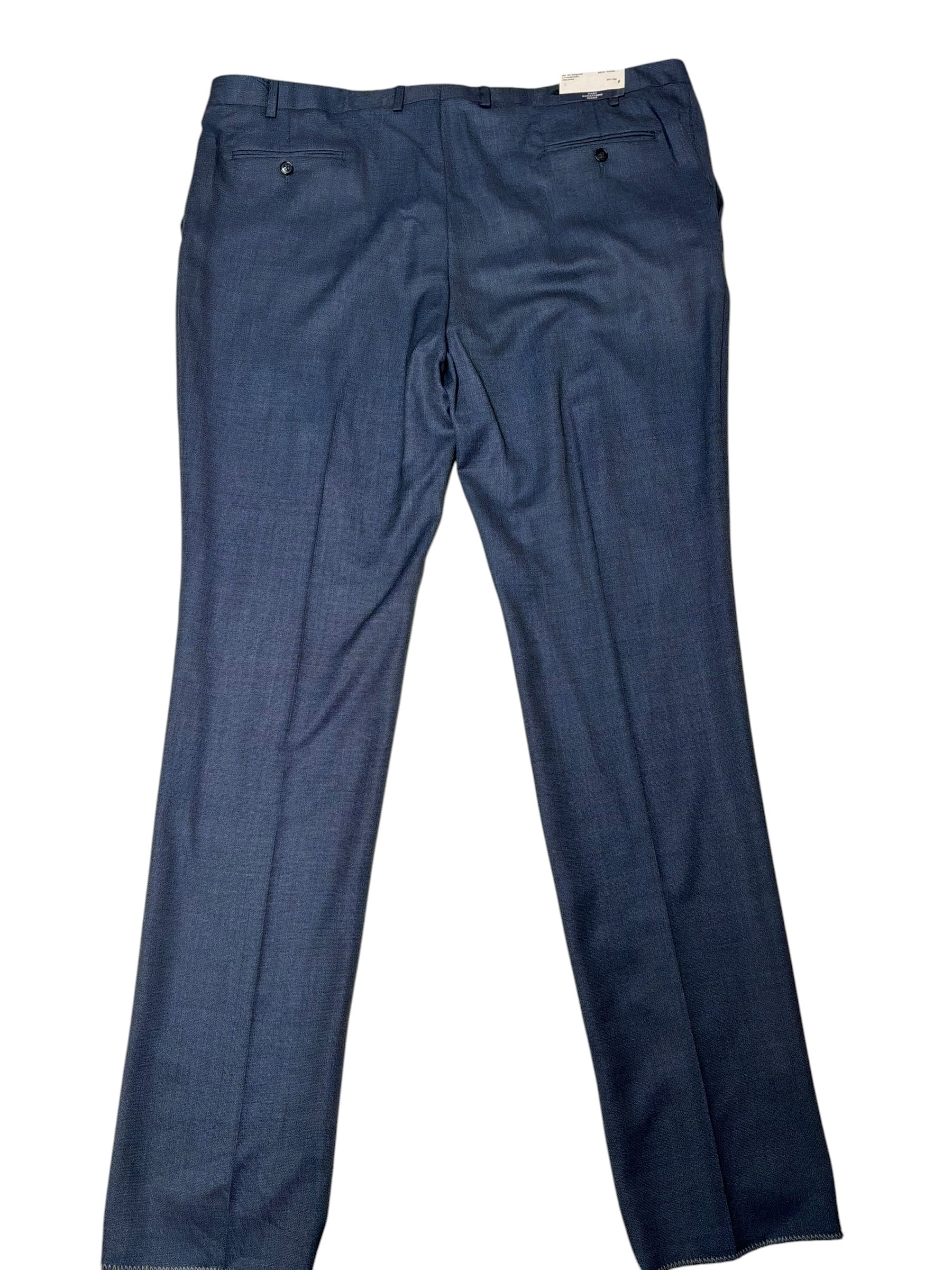 Hart Schaffner Marx Mens Regular fit 2 Piece Suit 50 R / 45 Waist Blue Stretch