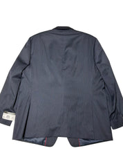 Perry Ellis Portfolio Mens Modern fit 2 Piece Suit 50 L / 44 Waist Blue Striped