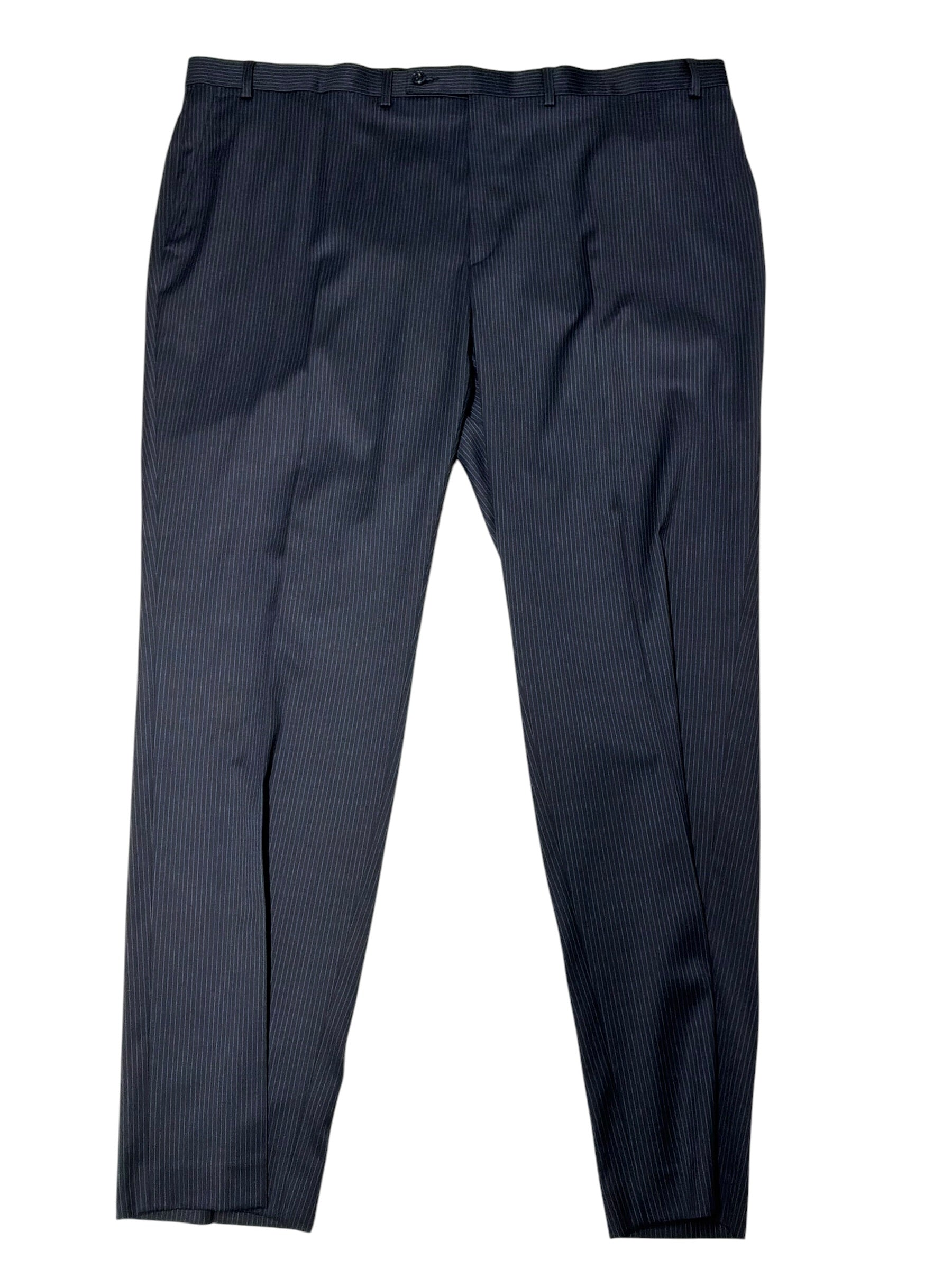 Perry Ellis Portfolio Mens Modern fit 2 Piece Suit 50 L / 44 Waist Blue Striped
