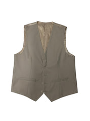 Braveman Mens Modern fit 3 Vested Piece Suit 42 L / 36 Waist Beige Khaki
