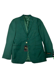 Braveman Mens Modern fit 2 Piece Suit 38 R / 32 Waist Green Solid Stretch
