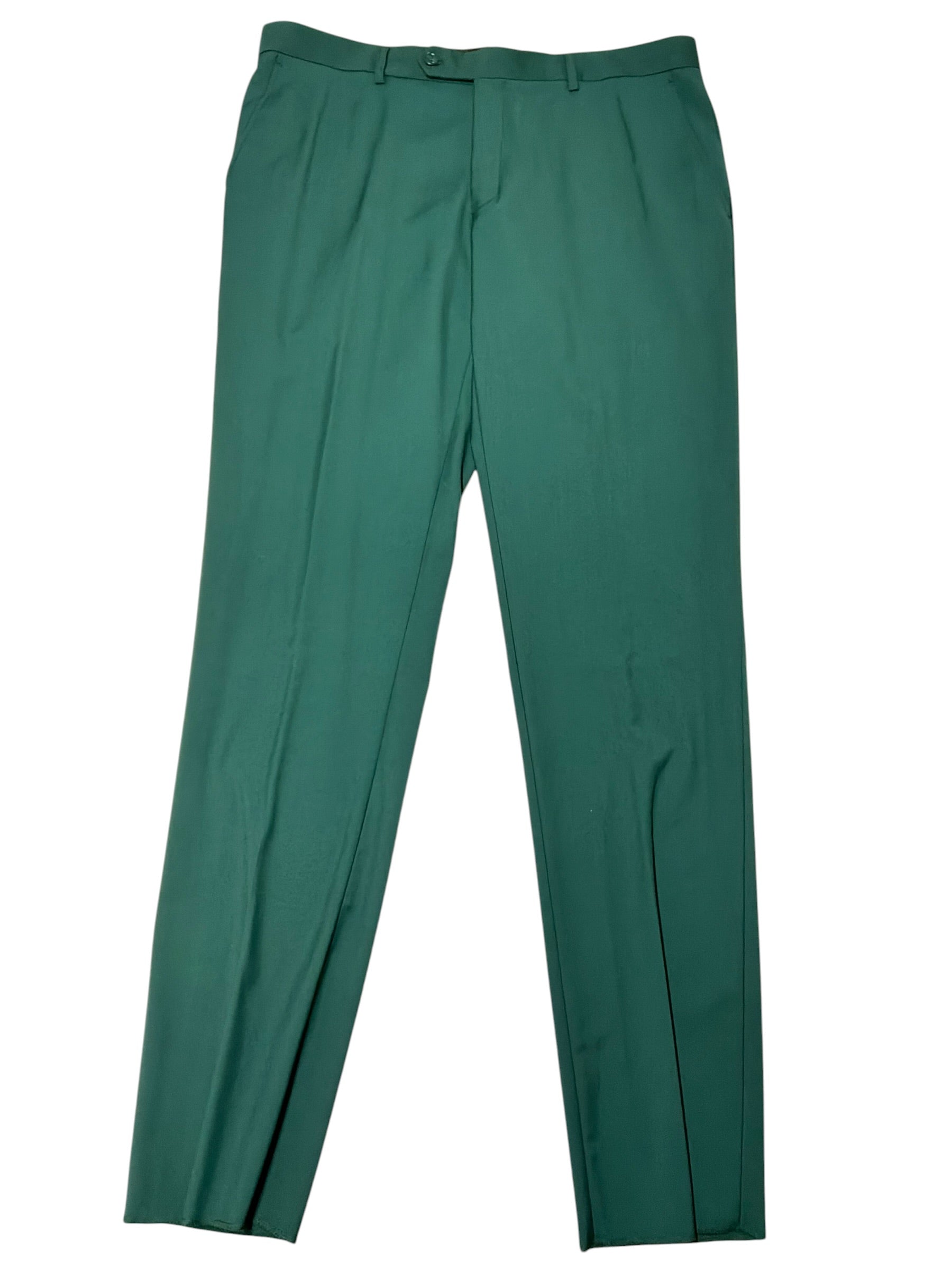 Gino Vitale Mens Modern fit 3 Piece Tuxedo Suit 44 R / 38 Waist Green Stretch