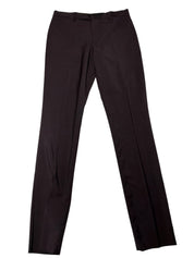 Paul Smith Mens Extra-Slim fit Soho Dress Pants Size 29 Burgundy Red Solid Wool