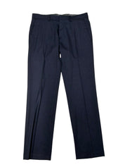 Kenneth Cole Mens Slim fit Dress Pants 33 / 30 Navy Blue Solid Stretch