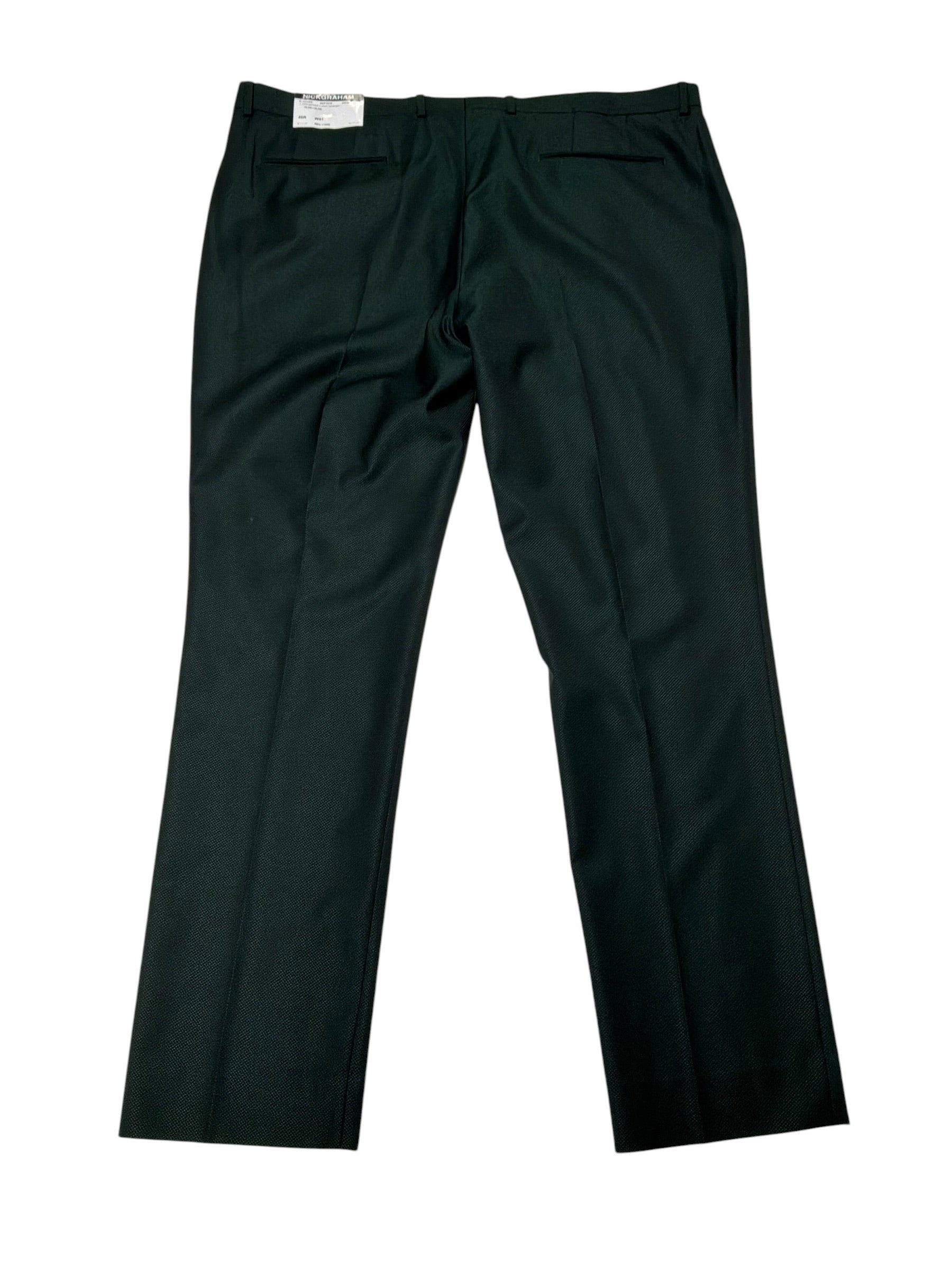 Nick Graham Mens Slim fit Dress Pants 41 / 32 Dark Green Solid Stretch