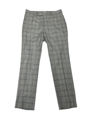 Kenneth Cole Mens Slim fit Dress Pants 35 / 32 Light Grey Plaid Stretch