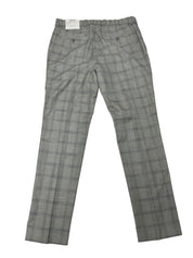 Kenneth Cole Mens Slim fit Dress Pants 35 / 32 Light Grey Plaid Stretch