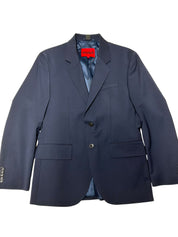Hugo Boss Mens Modern fit Suit Jacket Blazer 36 S Navy Blue Solid Stretch
