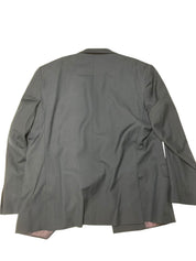 Gino Vitale Mens Double Breasted Sport Coat Blazer 46 L Navy Blue Solid Stretch
