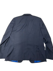 Paul Smith Mens Extra-Slim fit Suit Jacket Blazer 44 R Navy Blue Plaid