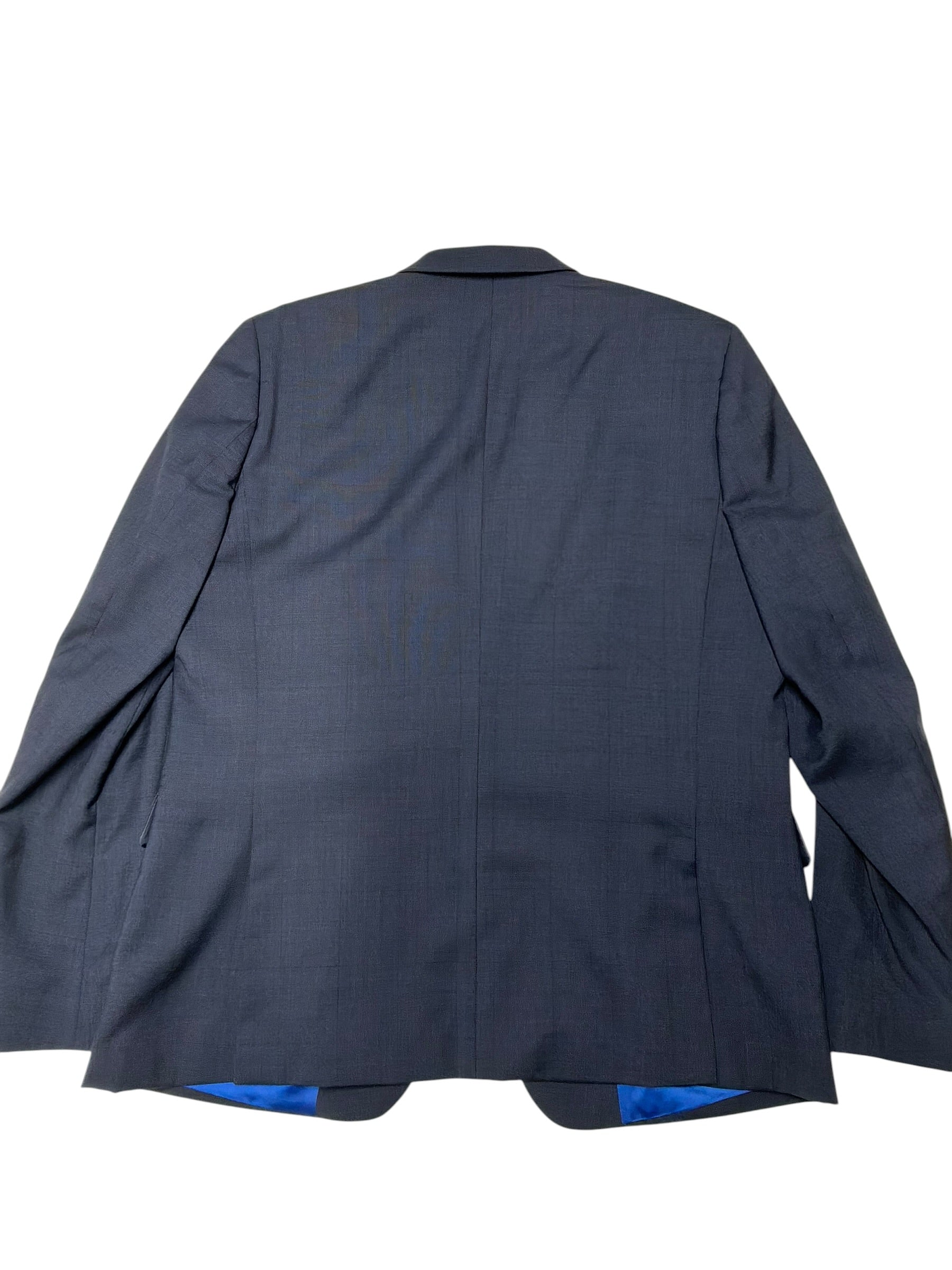 Paul Smith Mens Extra-Slim fit Suit Jacket Blazer 44 R Navy Blue Plaid