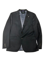 Ted Baker Mens Slim fit Suit Jacket Blazer 42 L Black Solid Stretch Wool