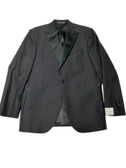 Jack Victor Mens Regular fit Tuxedo Jacket Blazer 40 R Black Solid Stretch Wool