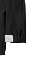 Jack Victor Mens Regular fit Tuxedo Jacket Blazer 40 R Black Solid Stretch Wool
