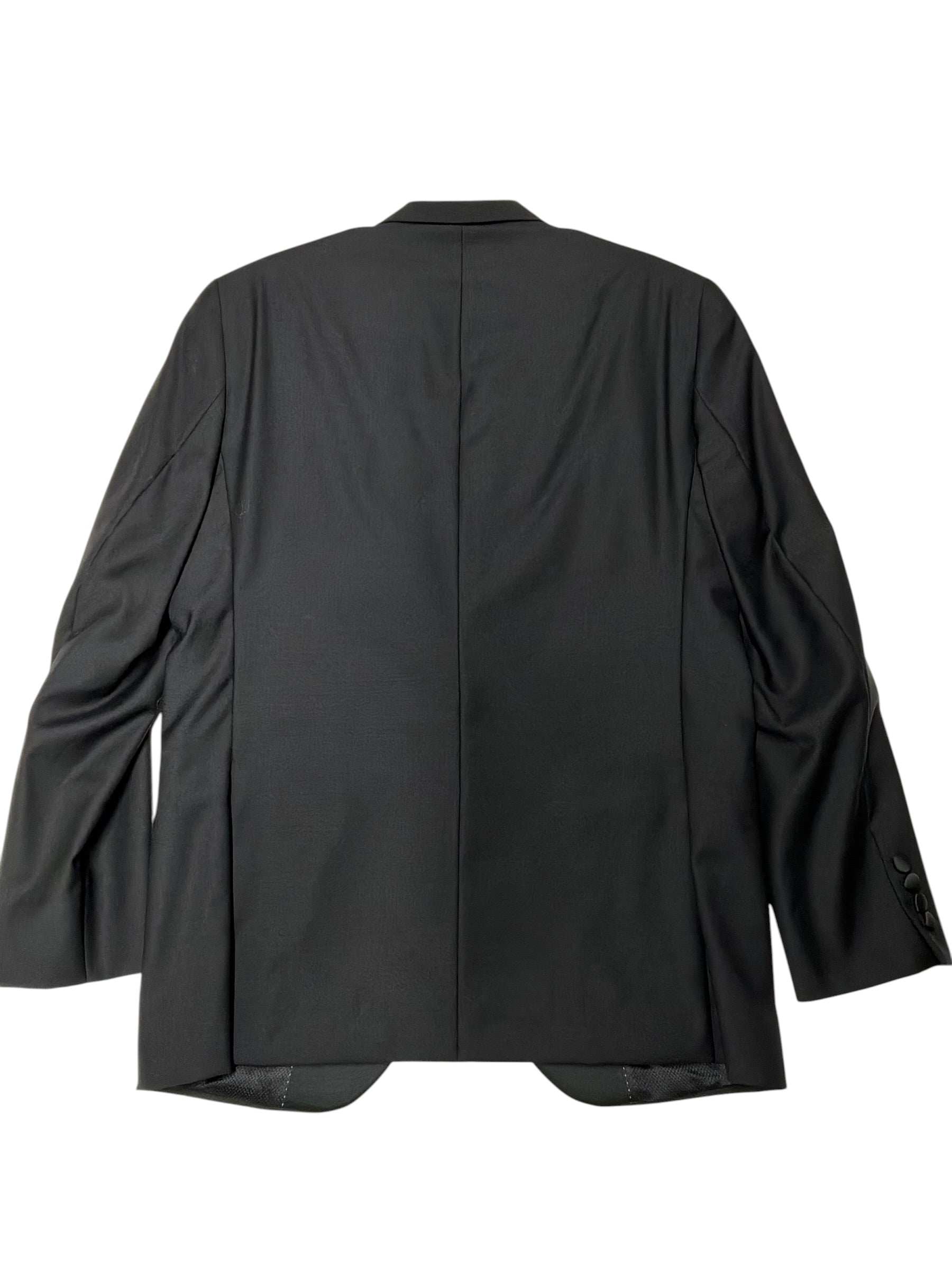 Jack Victor Mens Regular fit Tuxedo Jacket Blazer 40 R Black Solid Stretch Wool