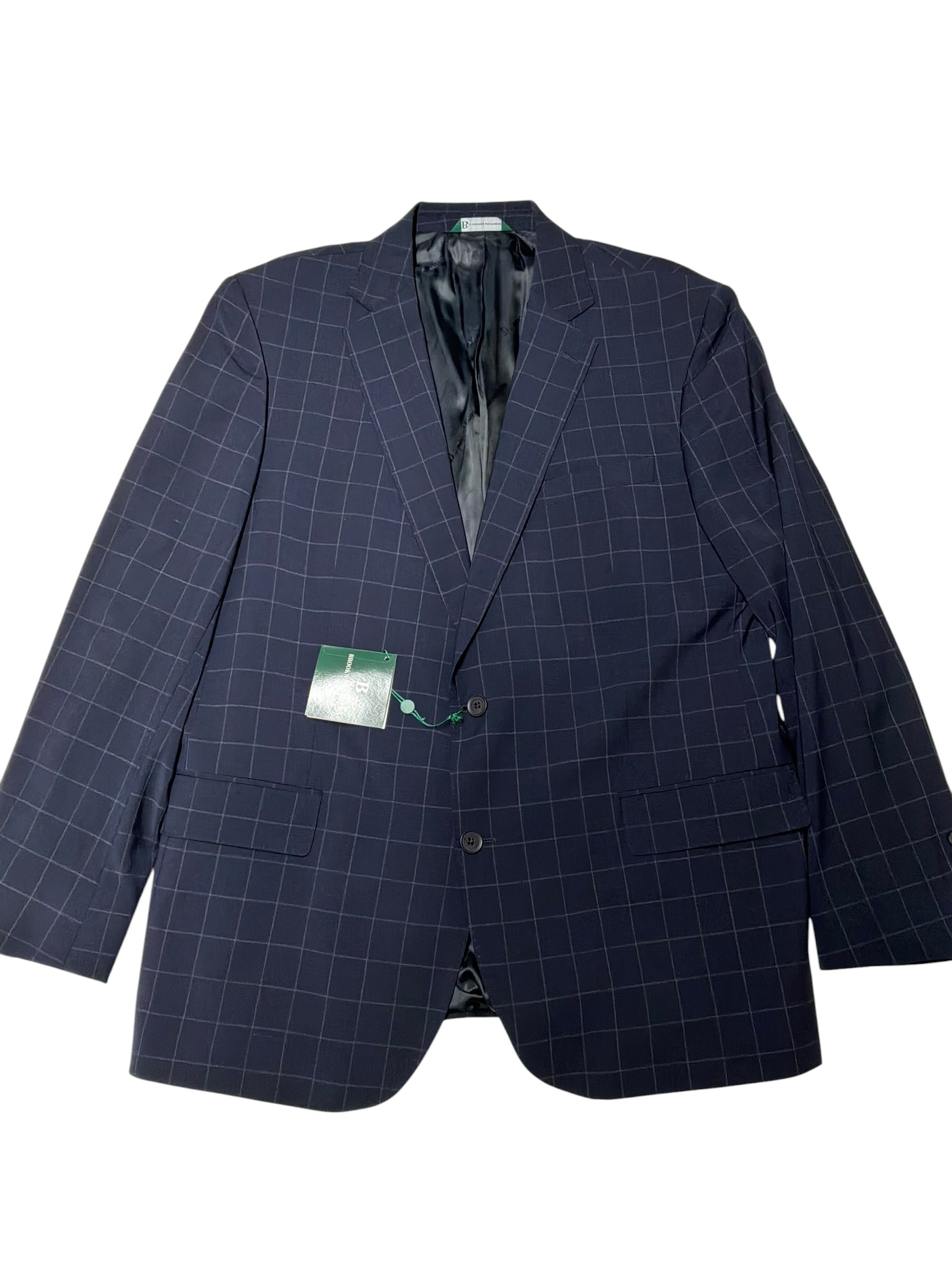 Brooks Brothers Mens Regular fit Sport Coat Blazer 46 R Navy Blue Wool