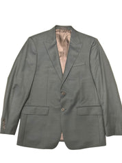 Calvin Klein Mens Regular fit Suit Jacket Blazer 42 R Green Solid Wool Stretch