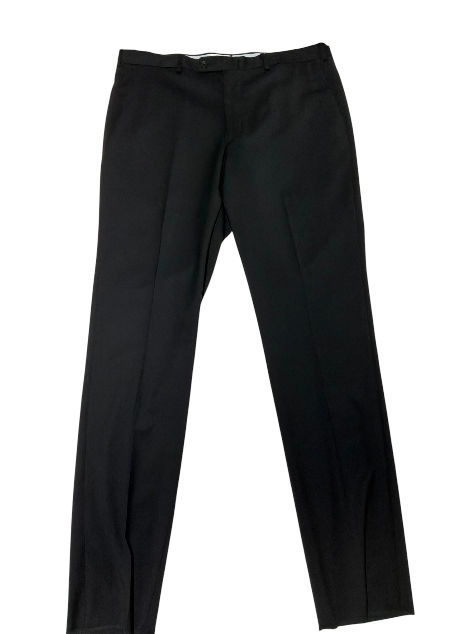 The Men's Store Regular fit Wool Dress Pants Size 38 Black Solid