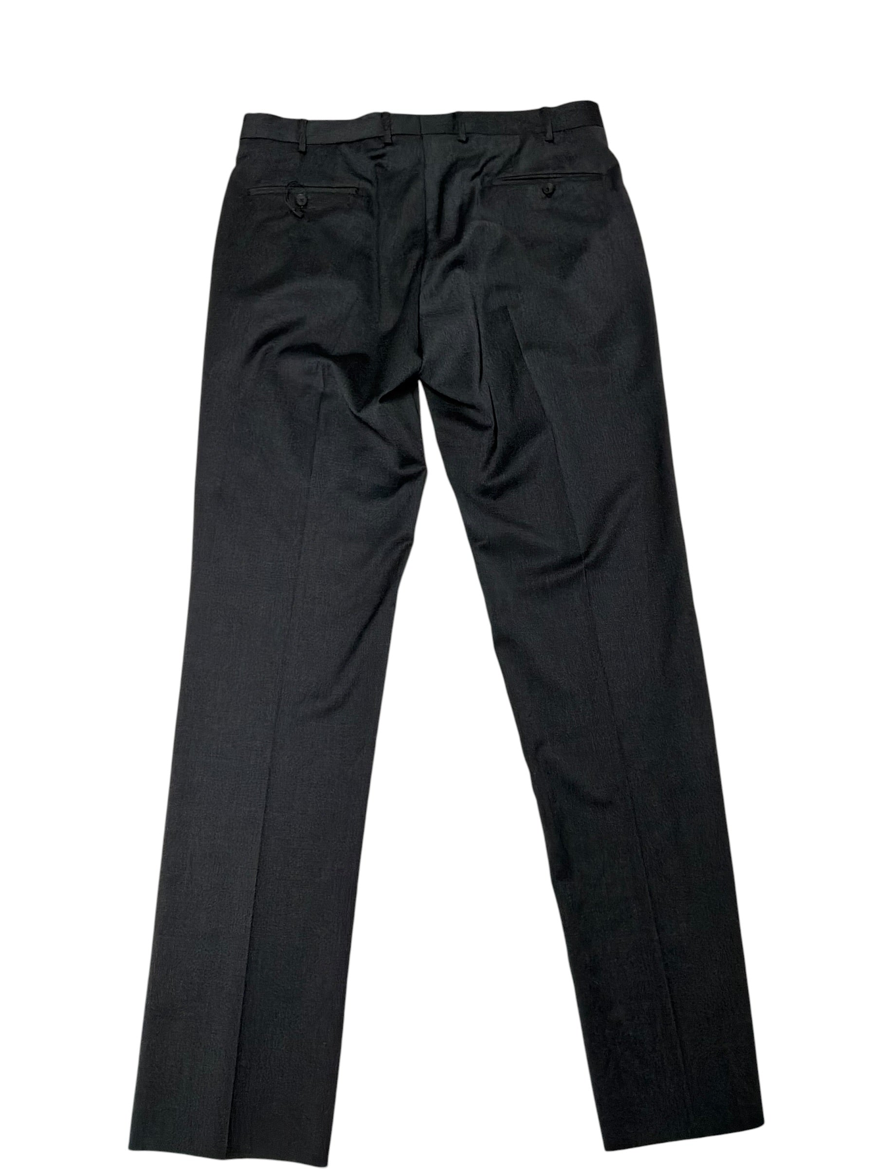 The Men's Store Regular fit Wool Dress Pants Size 40 Charcoal Grey Solid