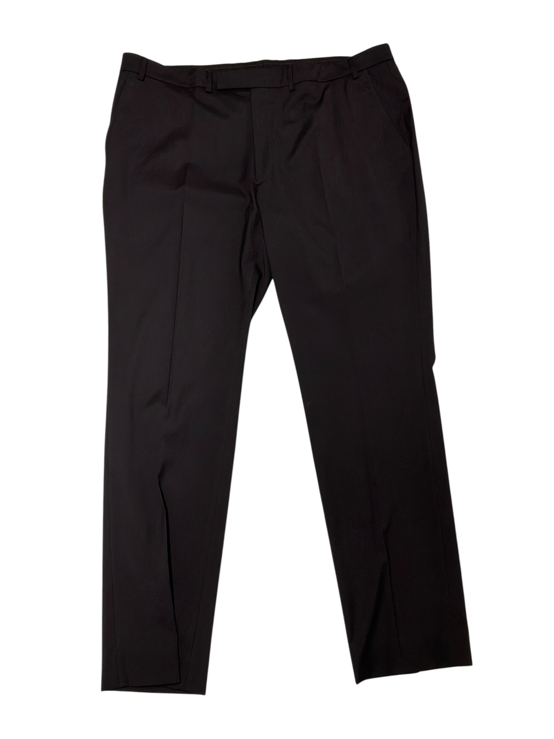 Kenneth Cole Mens Slim fit Dress Pants 42 / 32 Dark Burgundy Red Solid