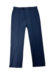 Tallia Mens Slim fit Dress Pants 34 / 30 Blue Plaid Wool